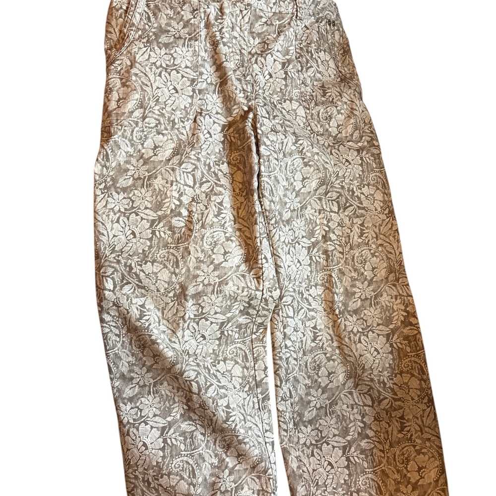 Christopher & Banks Beige Floral Chinos